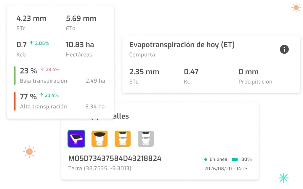 Placeholder visual de las necesidades hídricas de los cultivos
